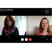 Screenshot mit drei Frauen in einer Videokonferenz.